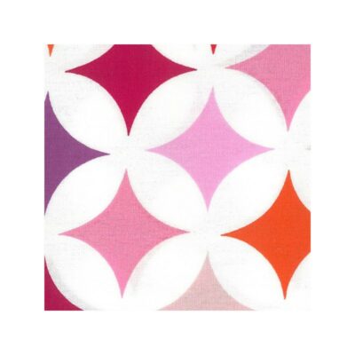 Multi Coloured Geometric Diamonds and Circles Soft Touch Printed 100% Cotton